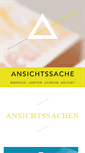 Mobile Screenshot of ansichtssache.de